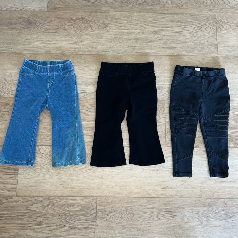 Set of Three Baby Pants Flares Leggings